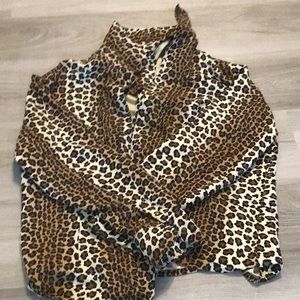 Cute cheetah print blouse for women